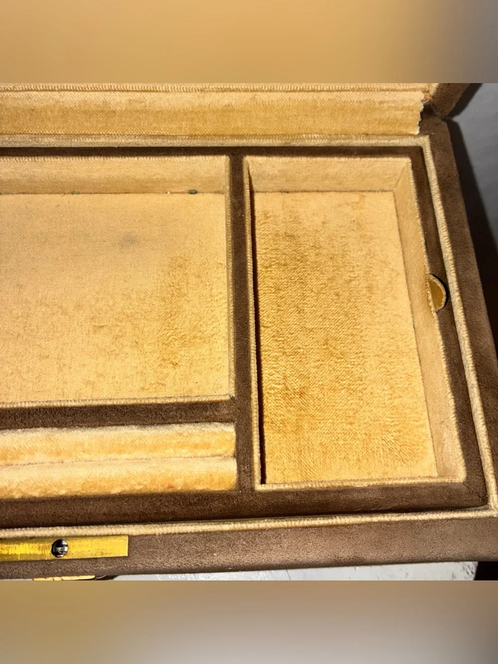 Vtg Neiman Marcus Casket Style 70s Jewelry Box Inc Tasseled Key Made In Italy